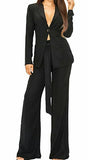 Suited For Him 2Pc White Party Pant Suit Set w/pockets