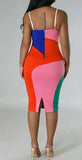 Eyes On Me Block Color Bodycon Dress