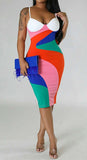 Eyes On Me Block Color Bodycon Dress