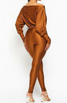 Penny For Your Thoughts 1Pc Off Shoulder/Narrow Leg Jumper
