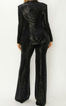 Watch Me Shine 3Pc Stretch Sequin Holiday Pant Suit Set