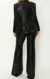 Watch Me Shine 3Pc Stretch Sequin Holiday Pant Suit Set