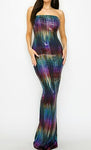 Shimmer Shimmer 1Pc Tube Top Stretch Holiday Maxi Dress