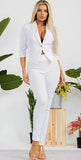 Can't Touch This White Party Narrow Pant Set