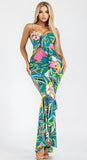 Still Famous 1pc Cami Strap Ruffle Maxi Dress