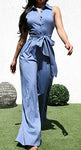 I Still Believe Stretch Denim Wide Leg Jumper w/Pockets