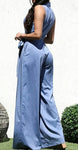 I Still Believe Stretch Denim Wide Leg Jumper w/Pockets