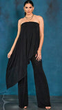 Easy Elegance 1Pc Tube Top Wide Leg Jumper