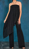 Easy Elegance 1Pc Tube Top Wide Leg Jumper