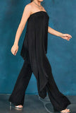 Easy Elegance 1Pc Tube Top Wide Leg Jumper