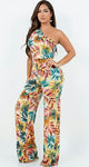 Wifey Material 1Pc One Shoulder Wide Leg Jumper