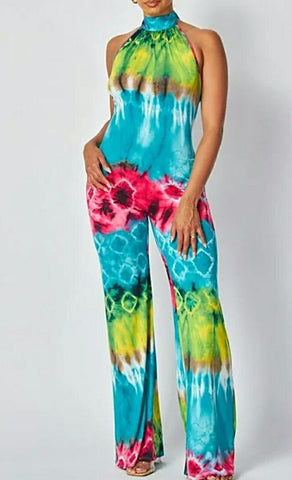 Tie Dye Me Up 1pc Mock Neck Halter Jumper