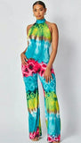 Tie Dye Me Up 1pc Mock Neck Halter Jumper