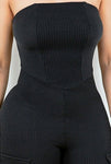 Call Me Out 1Pc Stretch Ribbed Tube Top Jumper