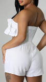 Young Only Once 2Pc White Party Romper Set
