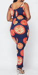 Ebony Vibes Tie Dye Plus Tank Bodycon Maxi Dress