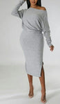 Can We Talk 3pc Sweater Knit Dress / Skirt Set