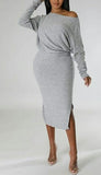 Can We Talk 3pc Sweater Knit Dress / Skirt Set